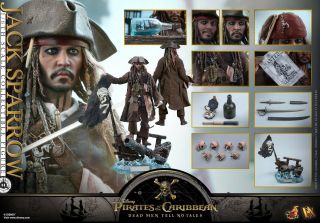 Hot Toys Pirates Of The Caribbean Dead Men Tell No Tales Jack Sparrow Dx15