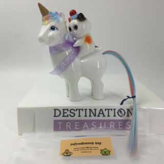 Refreshment Toy Release Cat Riding Unicorn W Ice Cream Cone Horn Set Of 2