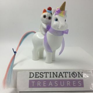 Refreshment Toy Release Cat Riding Unicorn w Ice Cream Cone Horn Set of 2 4