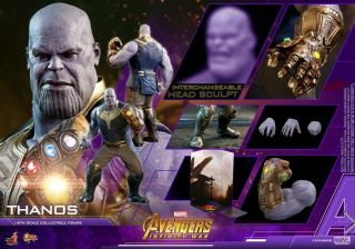 Hot Toys Mms479 Thanos Infinity War In Brown Shipper