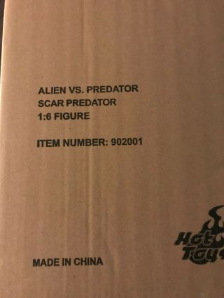Hot Toys 1/6 Alien Vs Predator Avp Scar Predator 2.  0 Mms190