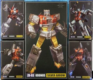 Transformers Masterpiece Zeta Toys Kronos Complete Set Of Zb 01 - 05
