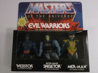 Master Of The Universe Evil Warriors Custom 3 Pack Webstor Mer - Man Gift Set