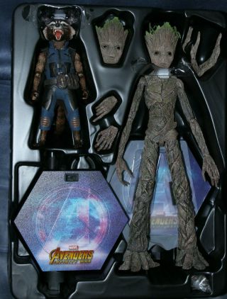 Hot Toys 1/6 Guardians of the Galaxy ROCKET and GROOT Set MMS254 2