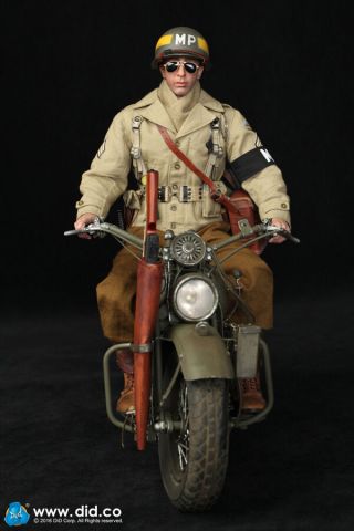 Did Bryan Ww2 2nd Armored Division Military Police With Motorcycle 1/6 Scale Mib