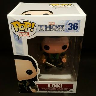 Funko Pop Marvel Thor 2 The Dark World Loki No.  36 - Dented Box Item