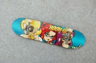 Tech Deck Hook Ups Skate Board 10 3/4 " X 2 3/4 " Anime Girls Collectible