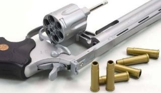 Crown Model Hop Up Air Revolver Colt Python Hunter 8inch Silver Airsoft Gun