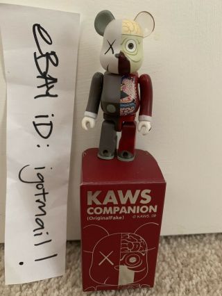 Kaws Medicom Dissected Companion Red Brown Bearbrick 100 Fake 2008