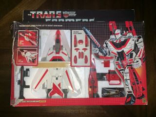 Transformers G1 1985 Autobot Jetfire Complete W/ Box Bright White