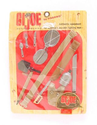 1964 Hasbro Moc Gi Joe Action Soldier Jungle Equipment Knife Canteen Mess Kit