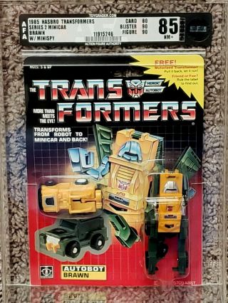 Transformers G1 Vintage Afa 85 Brawn Mosc W/ Minispy Offer