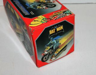 vintage Batman & Robin battery op.  toy motorcycle with sidecar 11