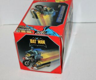 vintage Batman & Robin battery op.  toy motorcycle with sidecar 12