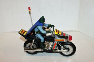 vintage Batman & Robin battery op.  toy motorcycle with sidecar 5