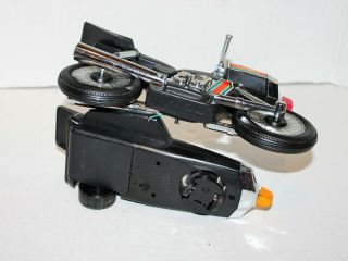 vintage Batman & Robin battery op.  toy motorcycle with sidecar 8