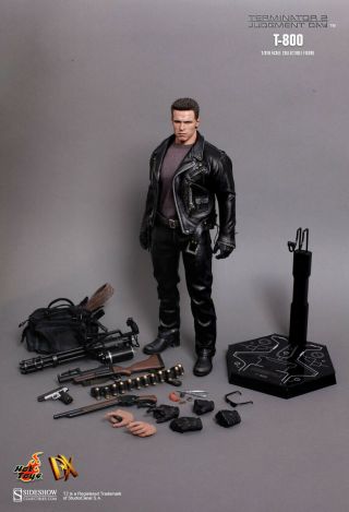Hot Toys Terminator 2 Judgement Day T - 800 Dx10 Arnold Schwarzenegger Figure "