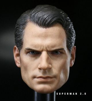 Custom 1/6 Scale Henry Cavill Batman V Superman 2 Head Sculpt For Hot Toys Body