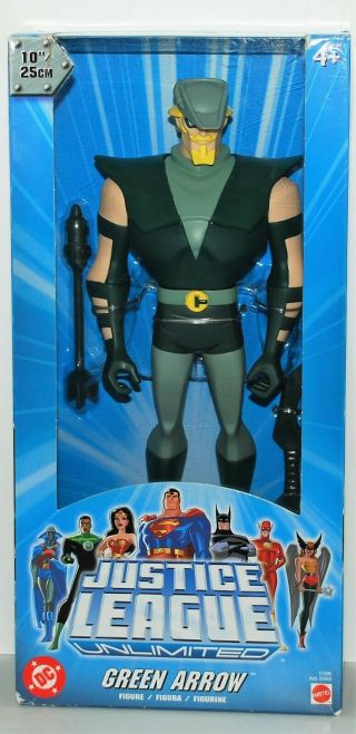 Green Arrow Justice League Unlimited 10 " Dc Mattel 2005 Blue Box Mib