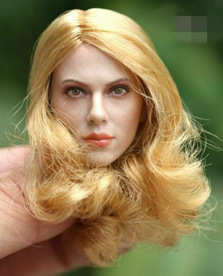 GACTOYS 1/6 Black Widow Scarlett Johansson Blonde Hair Female Head Sculpt Model 3