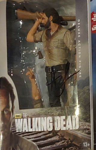 Signed Autograph Rick Grimes Andrew Lincoln Amc 10 Inch Figure The Walking Dead