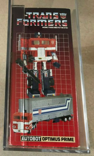 1984 Vintage G1 Transformers Optimus Prime Series 1 AFA Graded 80 NM Rare 7