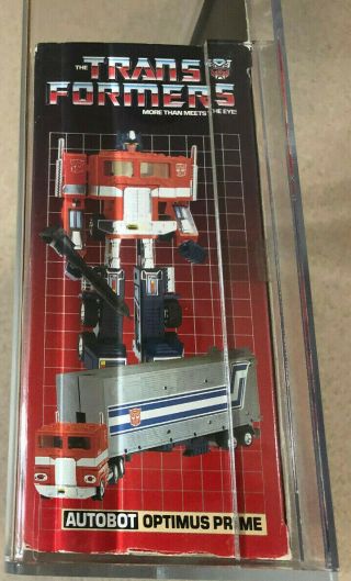 1984 Vintage G1 Transformers Optimus Prime Series 1 AFA Graded 80 NM Rare 8