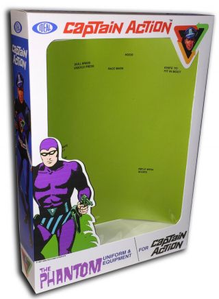 Ideal Captain Action The Phantom Box For 12 " Action Figure Costume