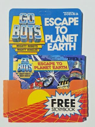 Vintage 80s 1984 Tonka Gobots Escape To Planet Earth Book Display Unpunched Rare