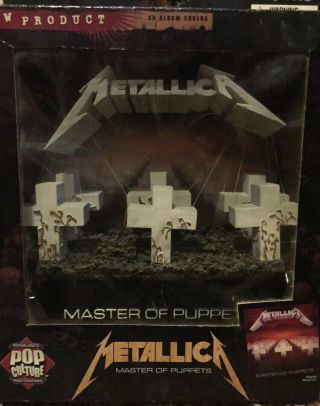Metallica Master Of Puppets 3d Album Cover Stand Display Wall Art Mcfarlane 2006