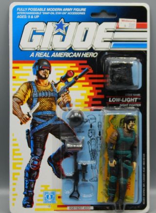 1990 Vintage Gi Joe Low Light Action Figure Moc Toy Hasbro G.  I.  Lowlight