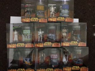 8 Star Wars Sith Rots 2005 Grievous Obi - Wan Clone Trooper,  Etc.  Figure/cup Set
