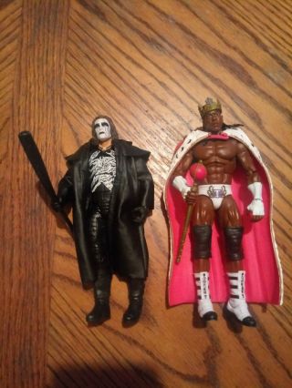 Wwe Mattel Elite King Booker T And Sting With Accessories