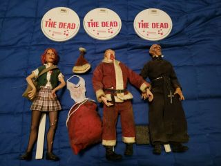 Sideshow 12 " The Dead Series Zombies Set Of 3 - Mall Santa,  Baby Sitter,  Priest