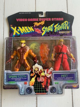 Toybiz X - Men Vs Street Fighter Sabertooth Vs.  Ken Marvel Vs Capcom Action Figure