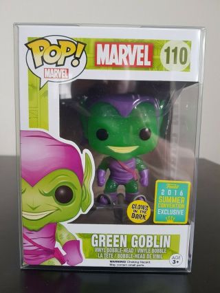 Marvel Funko Pop - Gitd Green Goblin - Sdcc 2016 Exclusive - No.  110