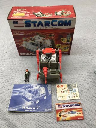 Coleco Starcom Harv - 7 Heavy Armed Recovery Vehicle W/figure,  Box