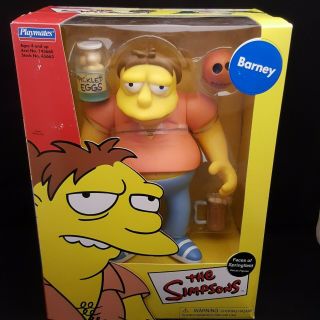 Playmates The Simpsons Barney Faces Of Springfield Deluxe 8 " Action Figure 2002