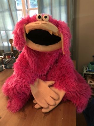 Professional " Pink Monster " Muppet - Style Puppet.