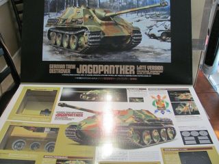 1/16 Tamiya Fo Jagdpanther Pre - Owned Kit With Many Extra Parts