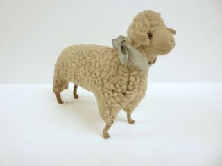 Antique Vintage Steiff Lamb Baby Rattle Wool Plush Pre Wwii War Rare 1900s Sheep