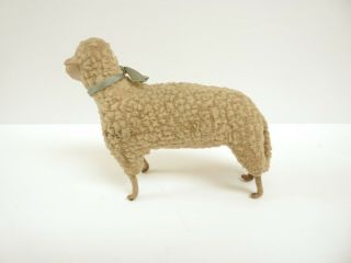 Antique Vintage STEIFF LAMB Baby Rattle Wool Plush Pre WWII War Rare 1900s Sheep 3