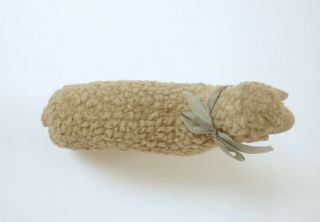 Antique Vintage STEIFF LAMB Baby Rattle Wool Plush Pre WWII War Rare 1900s Sheep 6