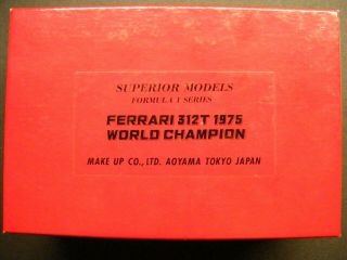 1/43 Superior Models 1975 Ferrari 312t World Champion Kit