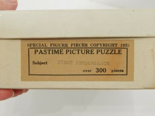 VTG PASTIME Puzzle 300 Pc.  w 36 Figurals Wood Jigsaw 