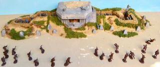Conte Collectables 54mm D - Day Custom Atlantic Wall Playset 50 Figs,  32 Acc Oop