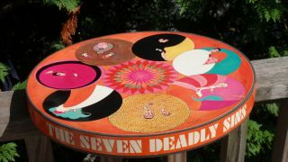 VINTAGE SPRINGBOK JIGSAW ROUND PUZZLE THE SEVEN DEADLY SINS 1967 4