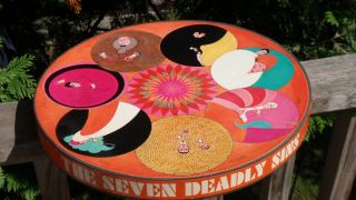 VINTAGE SPRINGBOK JIGSAW ROUND PUZZLE THE SEVEN DEADLY SINS 1967 5