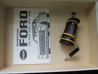 COX 1966 Dan Gurney Ford Galaxie 1/24 scale slot car,  box,  instructions,  & co 8