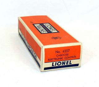 Postwar Lionel 4357 Electronic Control SP - Type Caboose All w/Nice OB 5